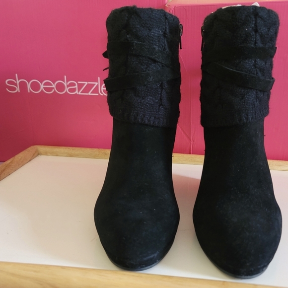 Shoe Dazzle Shoes - Shoedazzle Lacey Ankle Booties Size 9